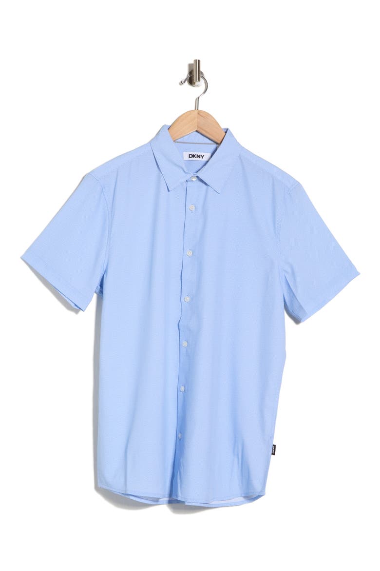 Olin Short Sleeve Button-Up Shirt, Alternate, color, BLUE