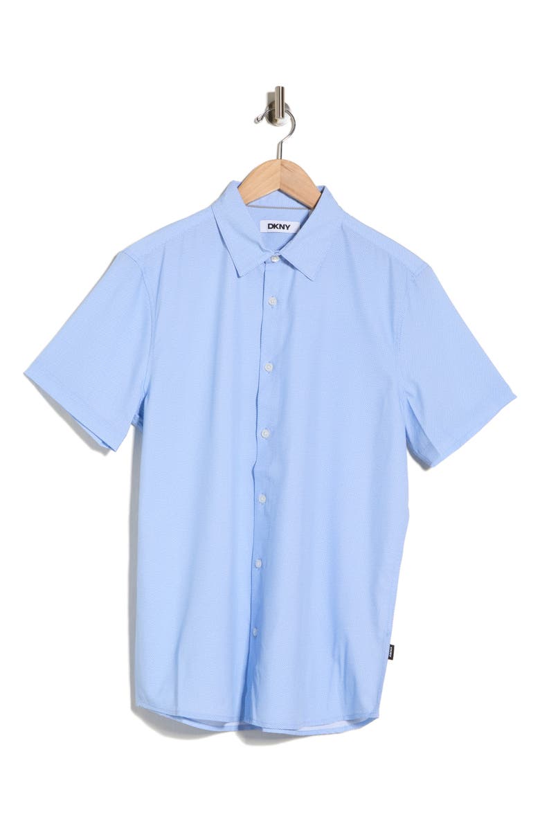 DKNY SPORTSWEAR Olin Short Sleeve Button-Up Shirt, Alternate, color, Blue