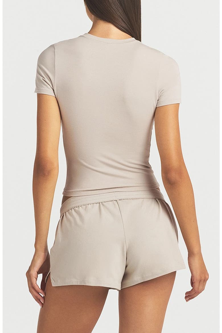 Stretch Cotton Jersey T-Shirt, Alternate, color, STONE