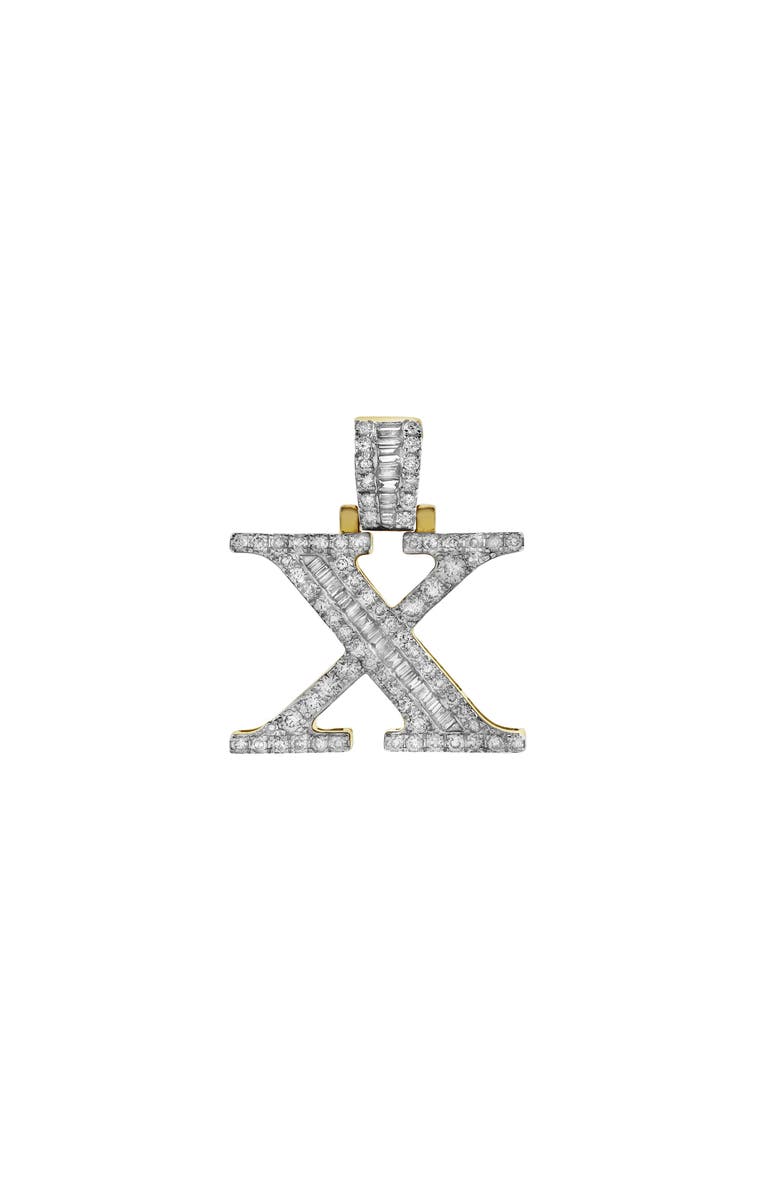 LuvMyJewelry X Initial Diamond Pendant 10K Yellow Gold - 0.97 Carats, Main, color, 10K Yellow Gold