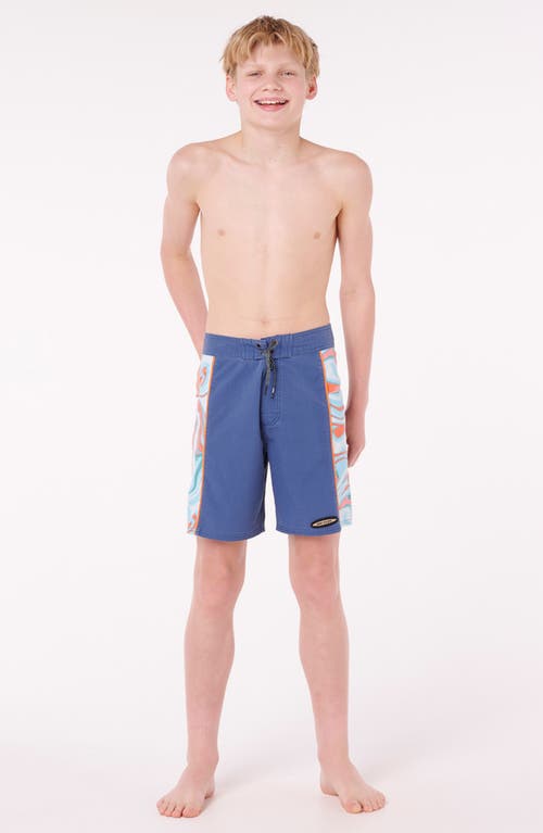 Rip Curl Kids' Island Paradiso Mirage Swim Trunks In Blue