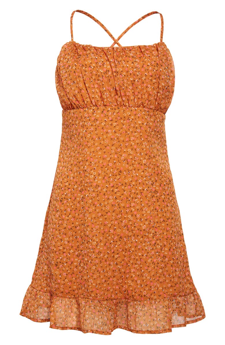 Leith Print Strappy Chiffon Minidress, Main, color,