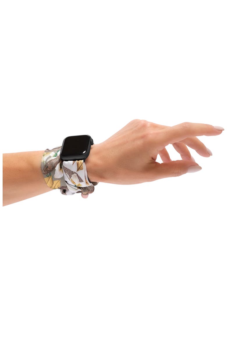 Foreplay Venom 2 Apple Watch® Scarf Watchband, Alternate, color, DUSTY ROSE/GREY/ BLACK