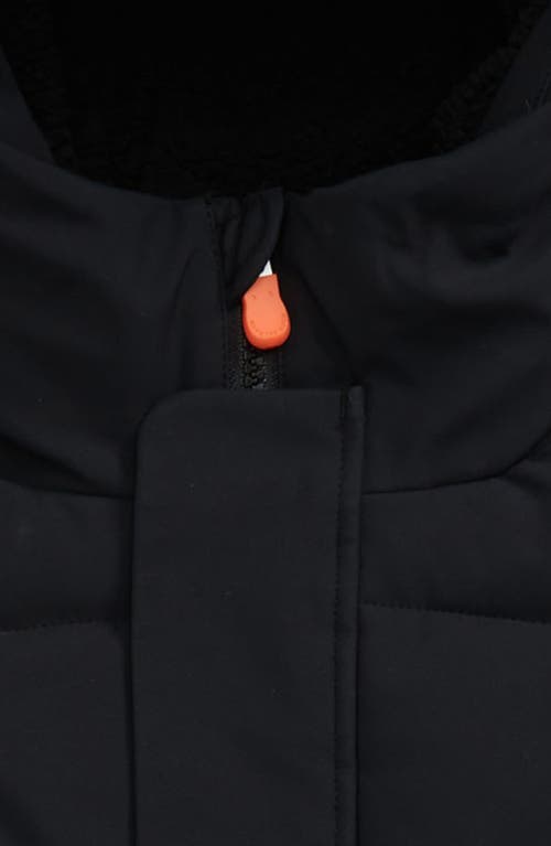 Save The Duck Kids' Wind & Water Resistant Fleece Lined Puffer Jacket In Black