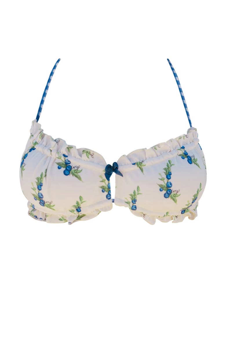 Ivy Swimwear Blueberry Pie Bikini Top, Main, color, Blue