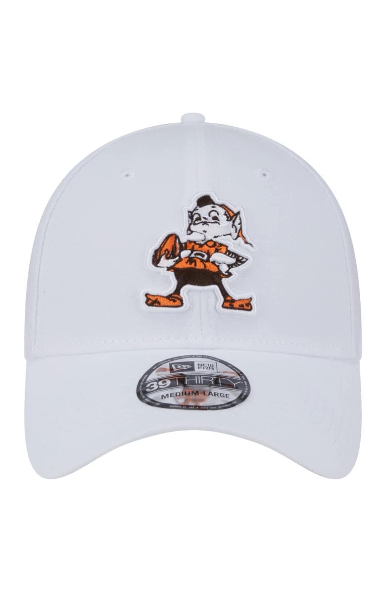 New Era Men's New Era White Cleveland Browns Throwback 39THIRTY Flex Hat, Alternate, color, White