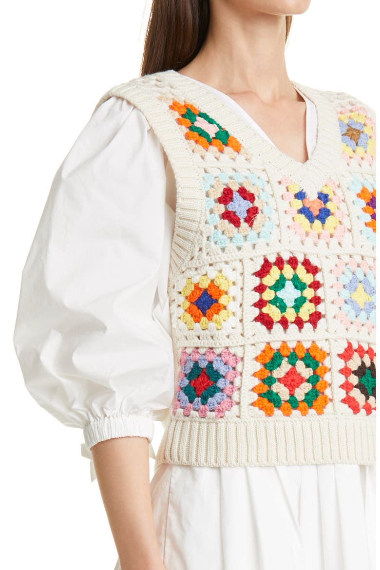 Sea Gabriela Crochet Vest & Dress Set, Alternate, color, MULTI