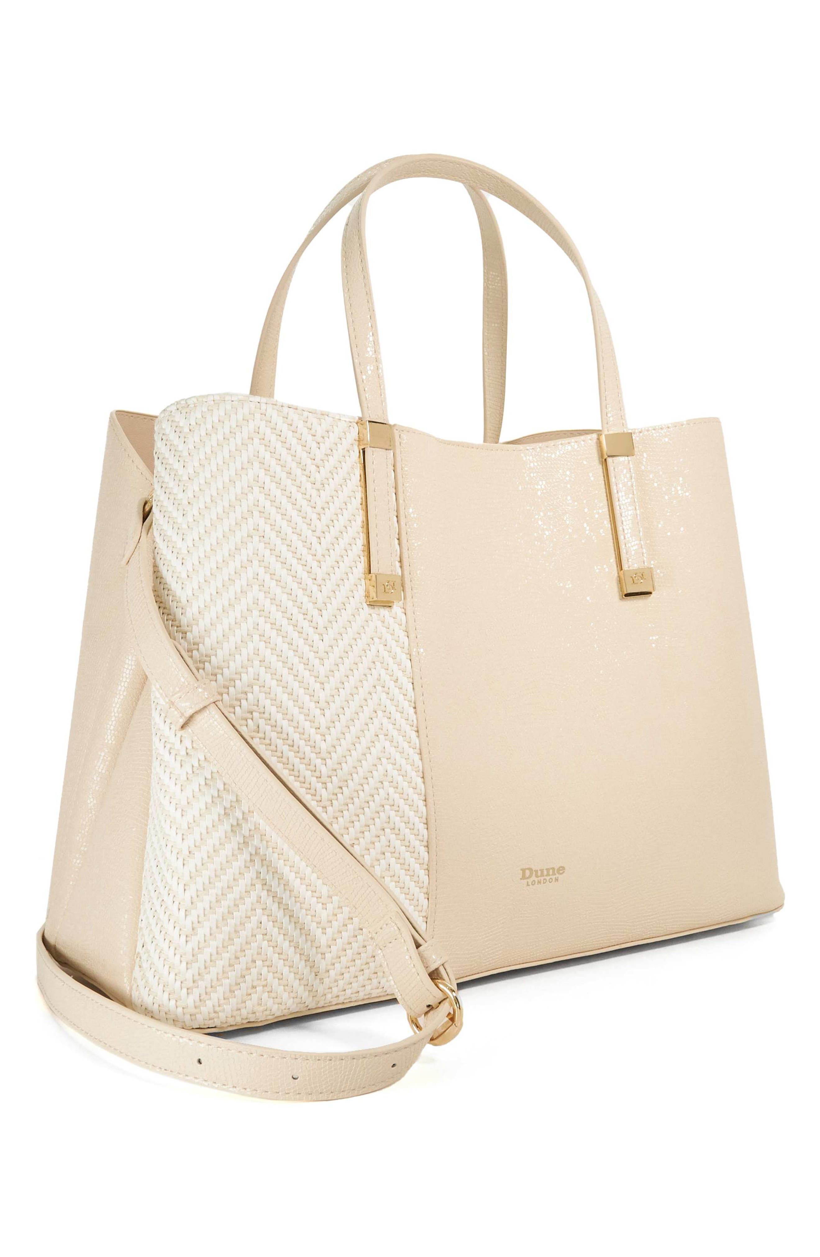 Dorry Faux Leather Tote, Alternate, color, ECRU1