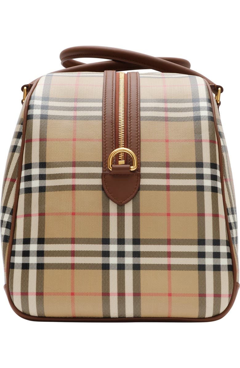 Burberry Check Holdall, Alternate, color, Archive Beige