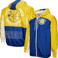 Mitchell & Ness Men's Mitchell & Ness Royal Golden State Warriors Hardwood Classics Big Shot Premium Full-Zip Windbreaker Jacket