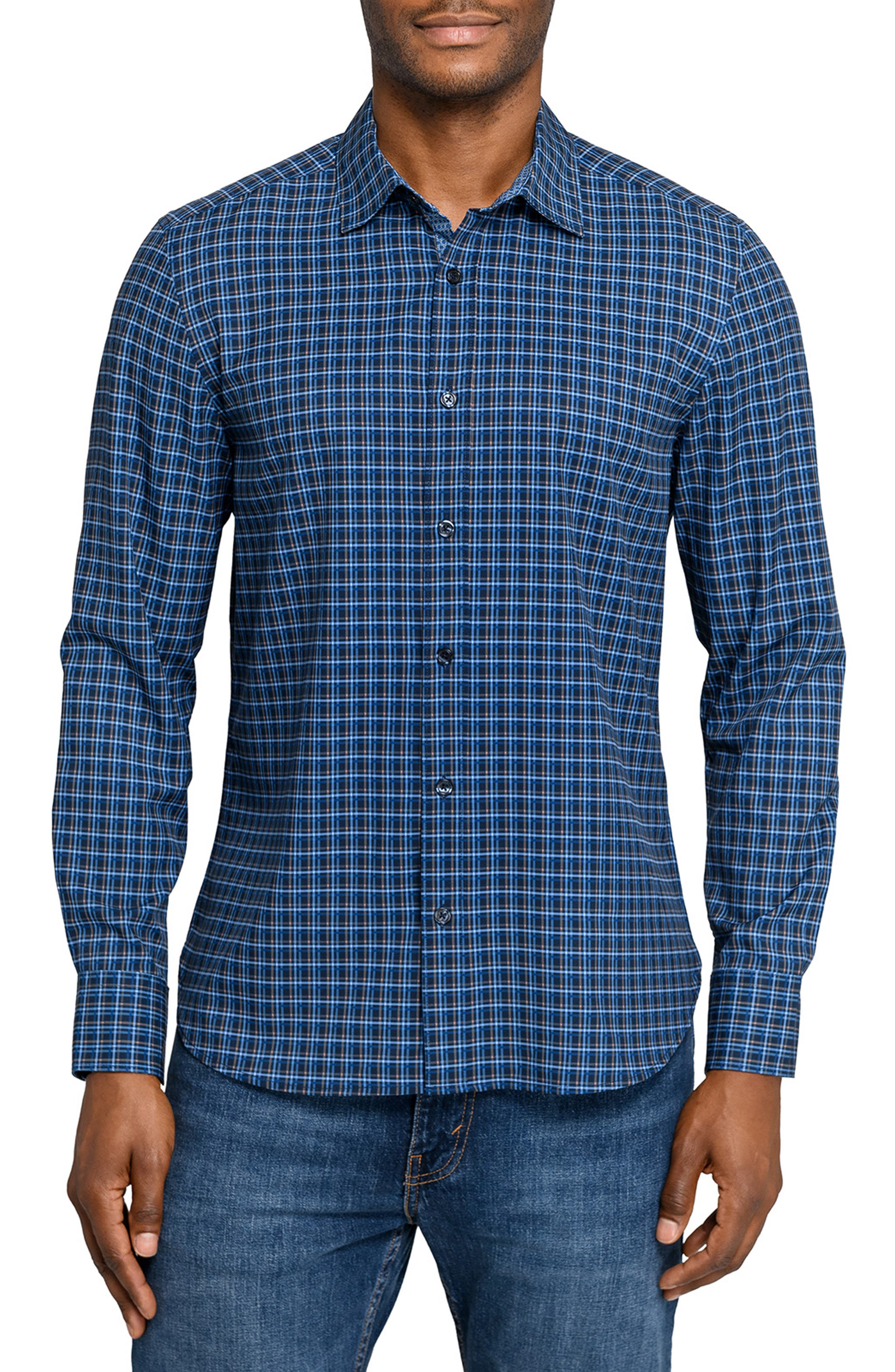 Plaid Woven Long Sleeve Basic