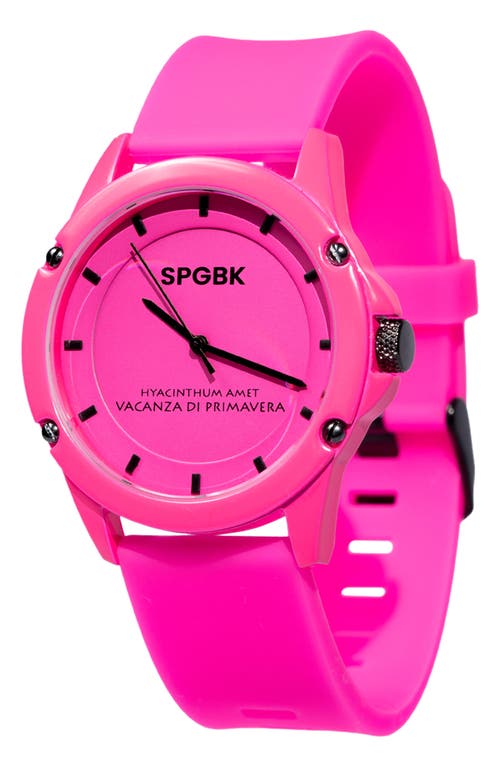 SPGBK Watches Forever Pink Silicone Strap Watch, 44mm in Hot Pink  product