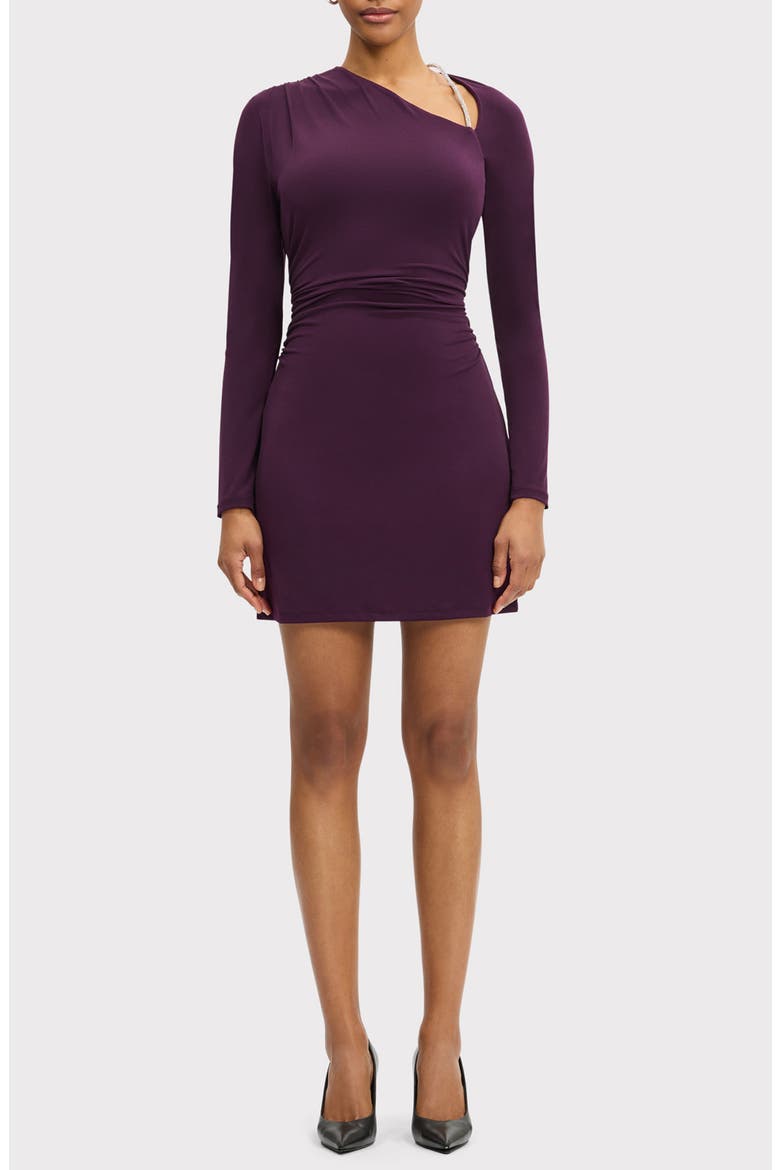 The Abby Long Sleeve Shift Minidress, Main, color, PINOT