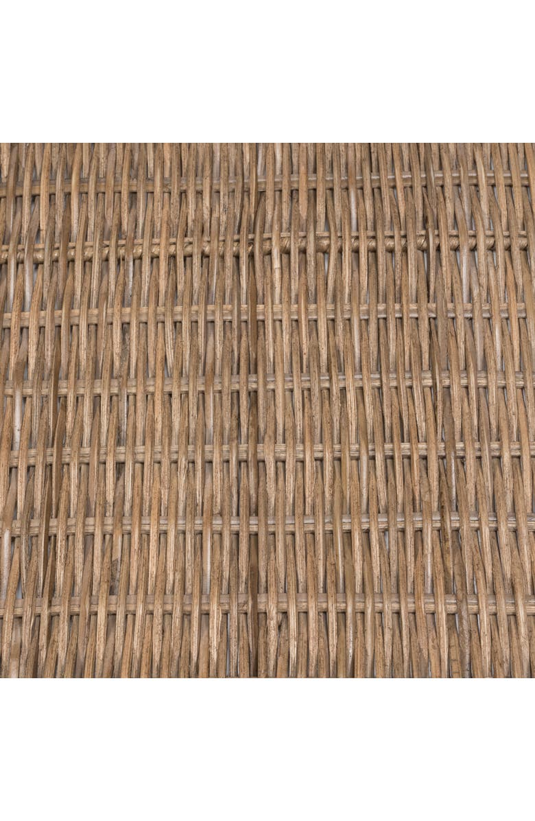 HAPPIMESS Scalloped 21.5" Southwestern Cottage Hand-Woven Rattan Tray with Handles, Alternate, color, Natural