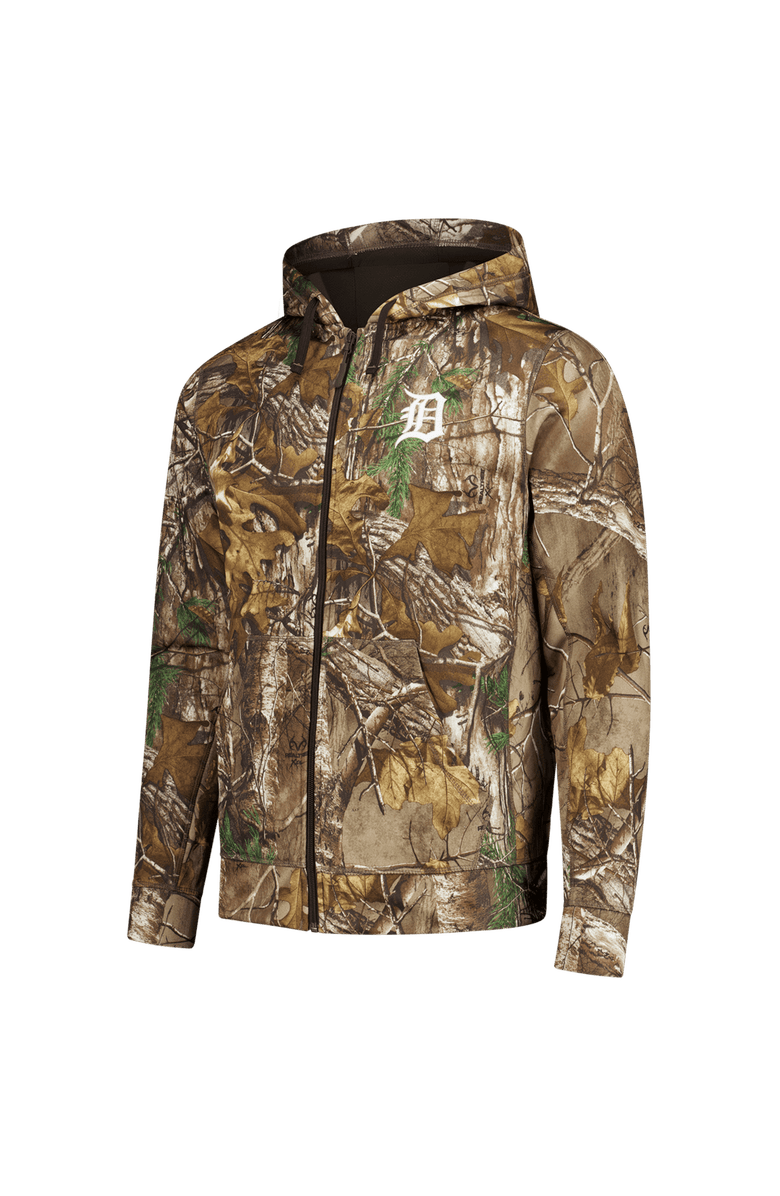 DUNBROOKE Men's Dunbrooke  Camo Detroit Tigers Trophy Realtree Full-Zip Hoodie, Alternate, color, Camo