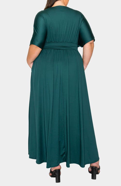 L I V D Raffi Maxi Dress In Hunter Green