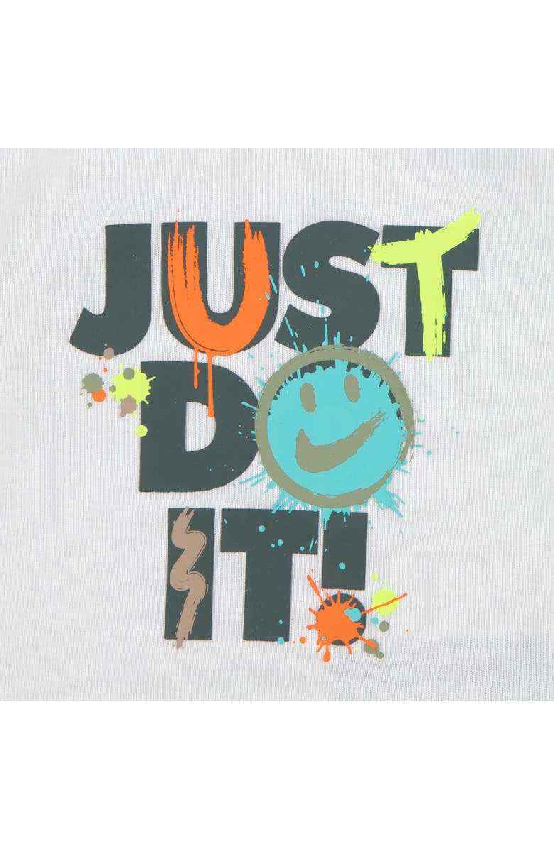 Nike Just Do It Bodysuit, Bib & Beanie Set, Alternate, color, Sail