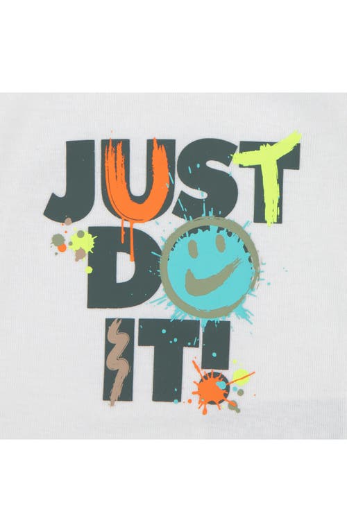 Nike Just Do It Bodysuit, Bib & Beanie Set In Sail