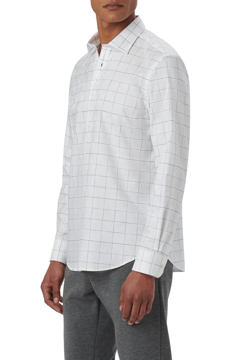 Bugatchi Julian Shaped Fit Print Button-Up Shirt, Alternate, color,