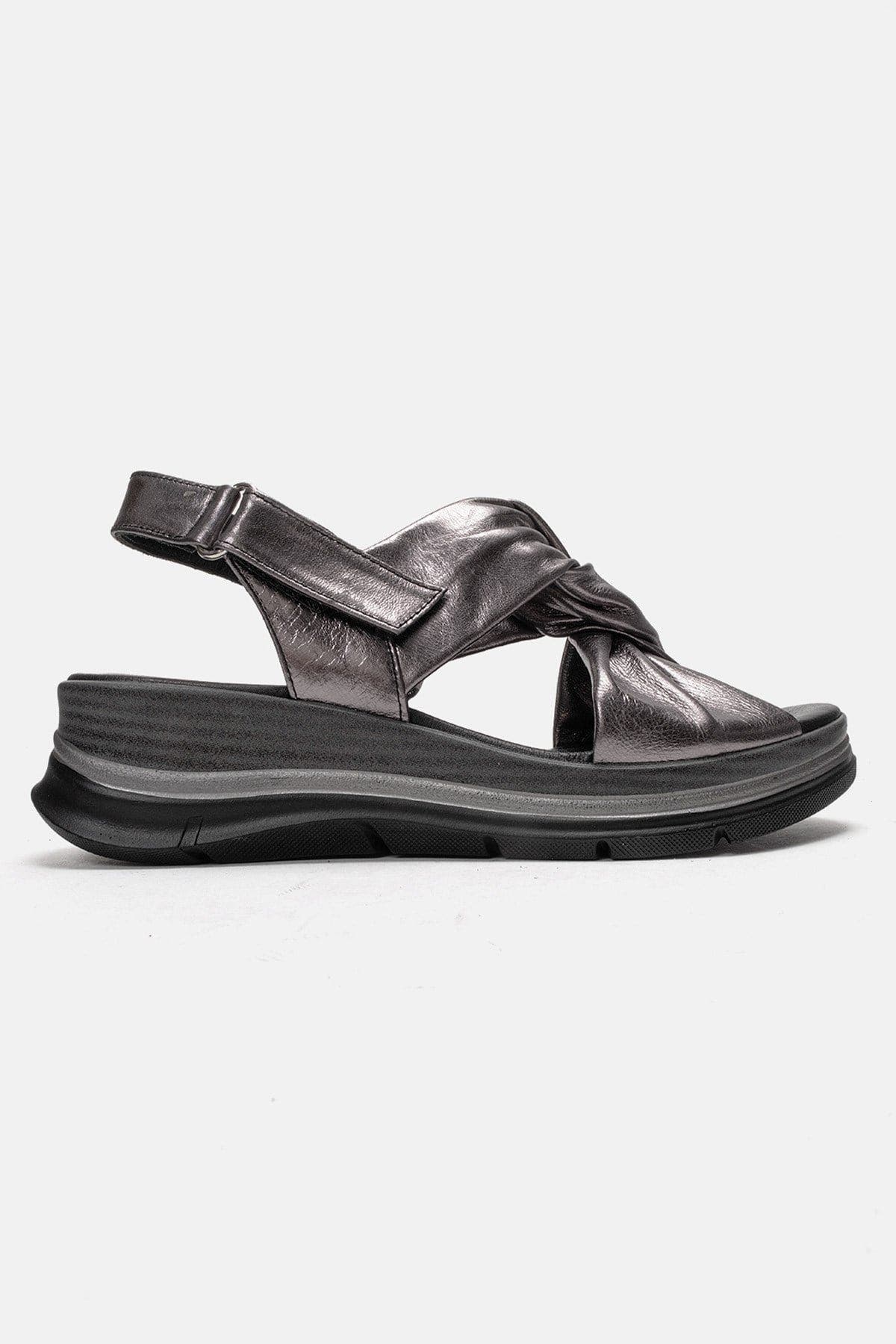 Oara Leather Sandal, Alternate, color, Platinum