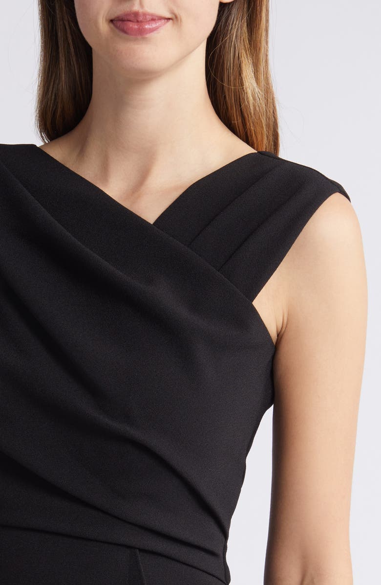 Ruched Asymmetric Laguna Crepe Dress