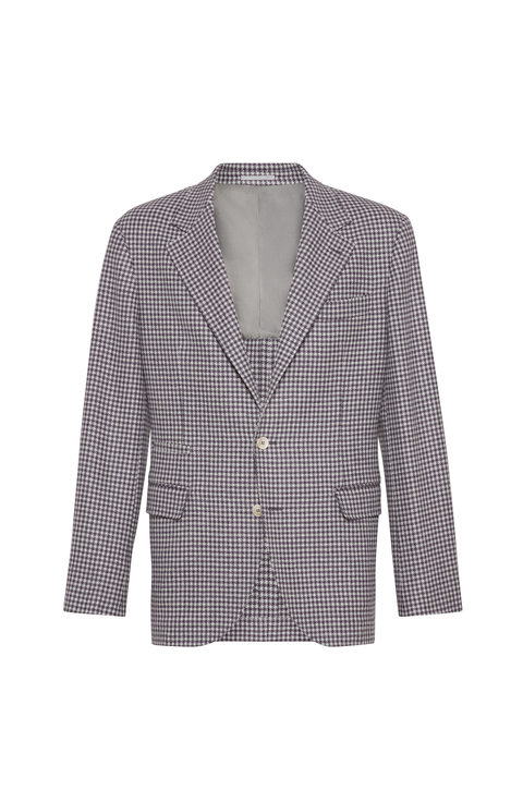 Houndstooth deconstructed blazer