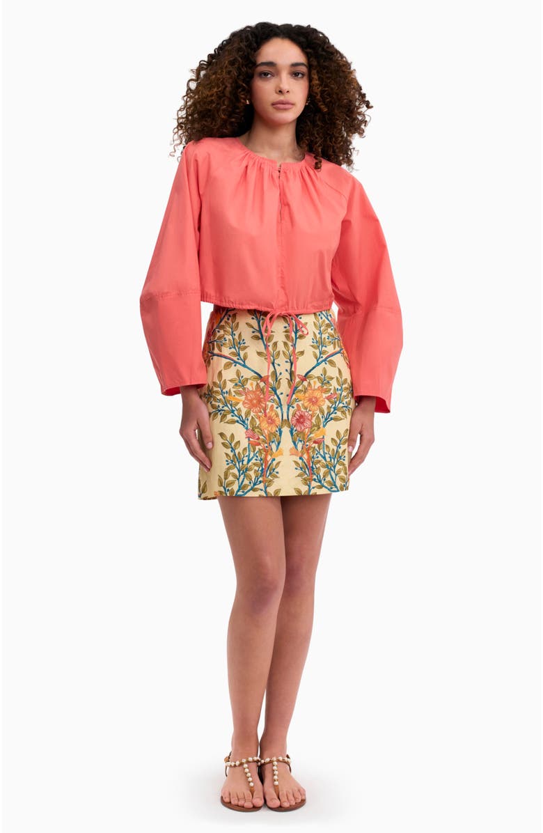 Rebecca Taylor Cleo Printed Skirt, Main, color, Buttercream Multi