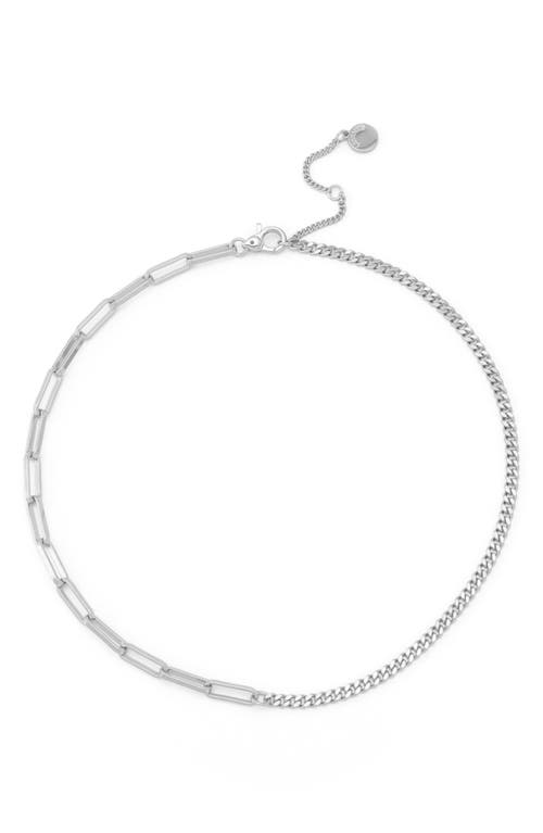 Allsaints Mix Chain Necklace In Silver