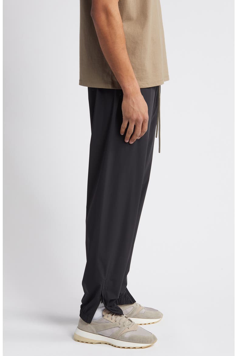 Stretch Nylon Track Pants, Alternate, color, BLACK