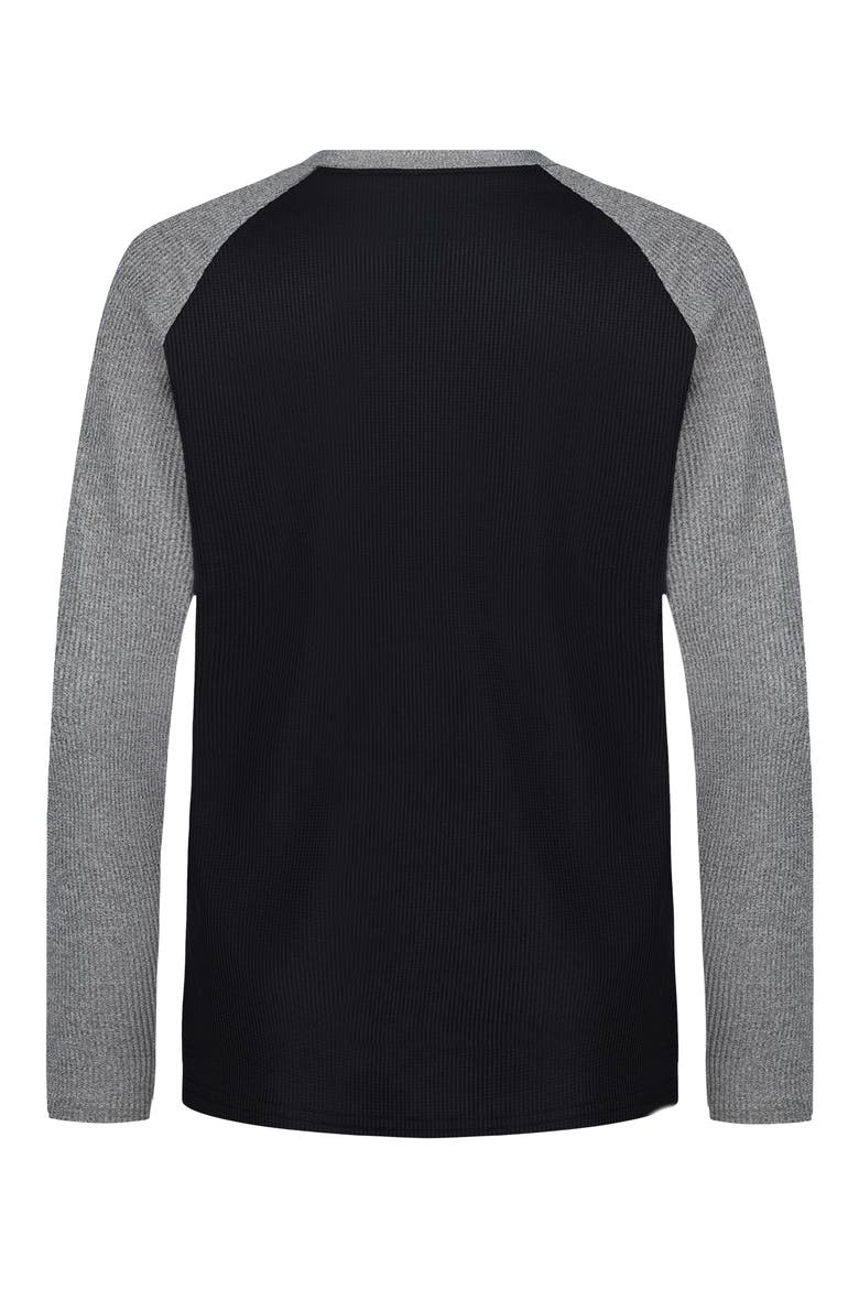 Kids' Thermal Raglan T-Shirt, Alternate, color, BLACK