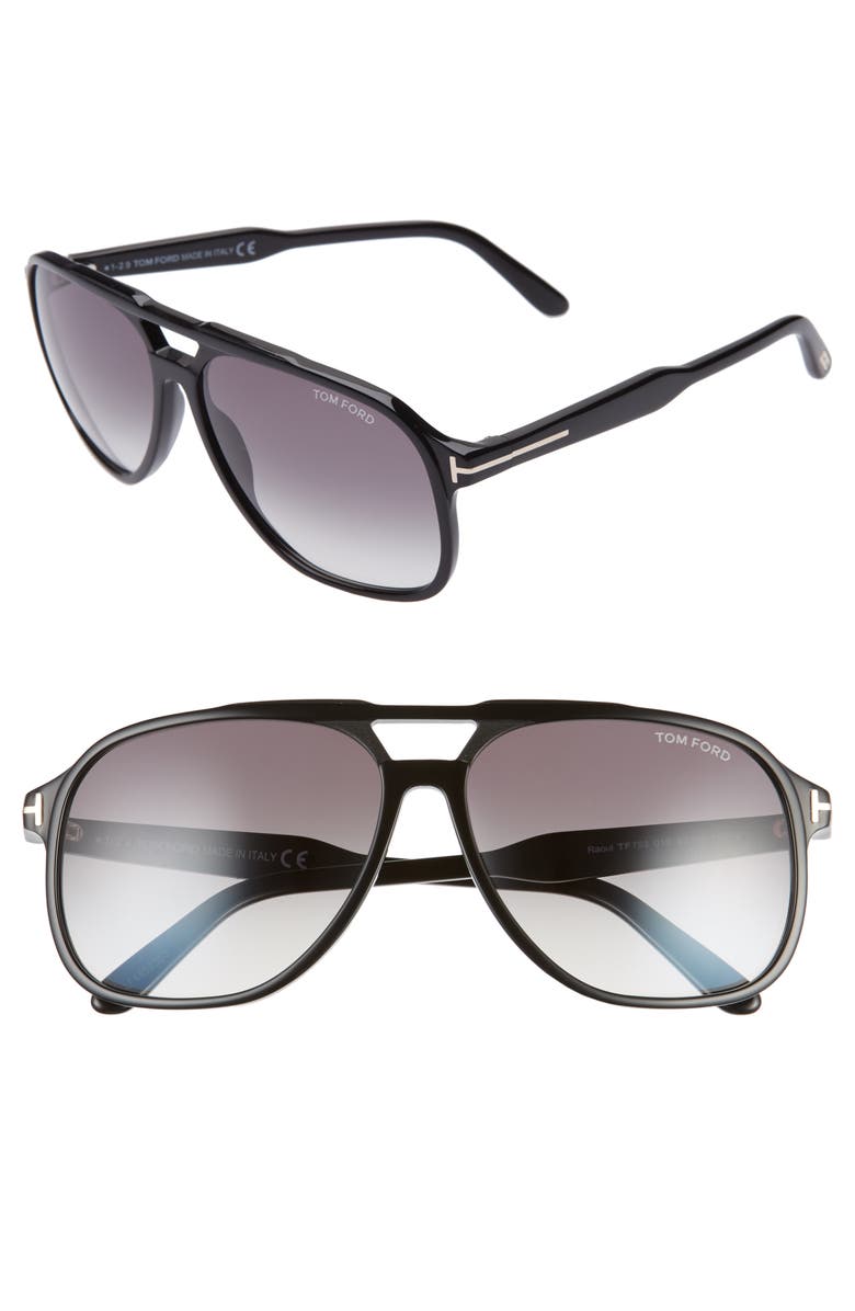 TOM FORD Raoul 62mm Gradient Navigator Sunglasses, Alternate, color, 