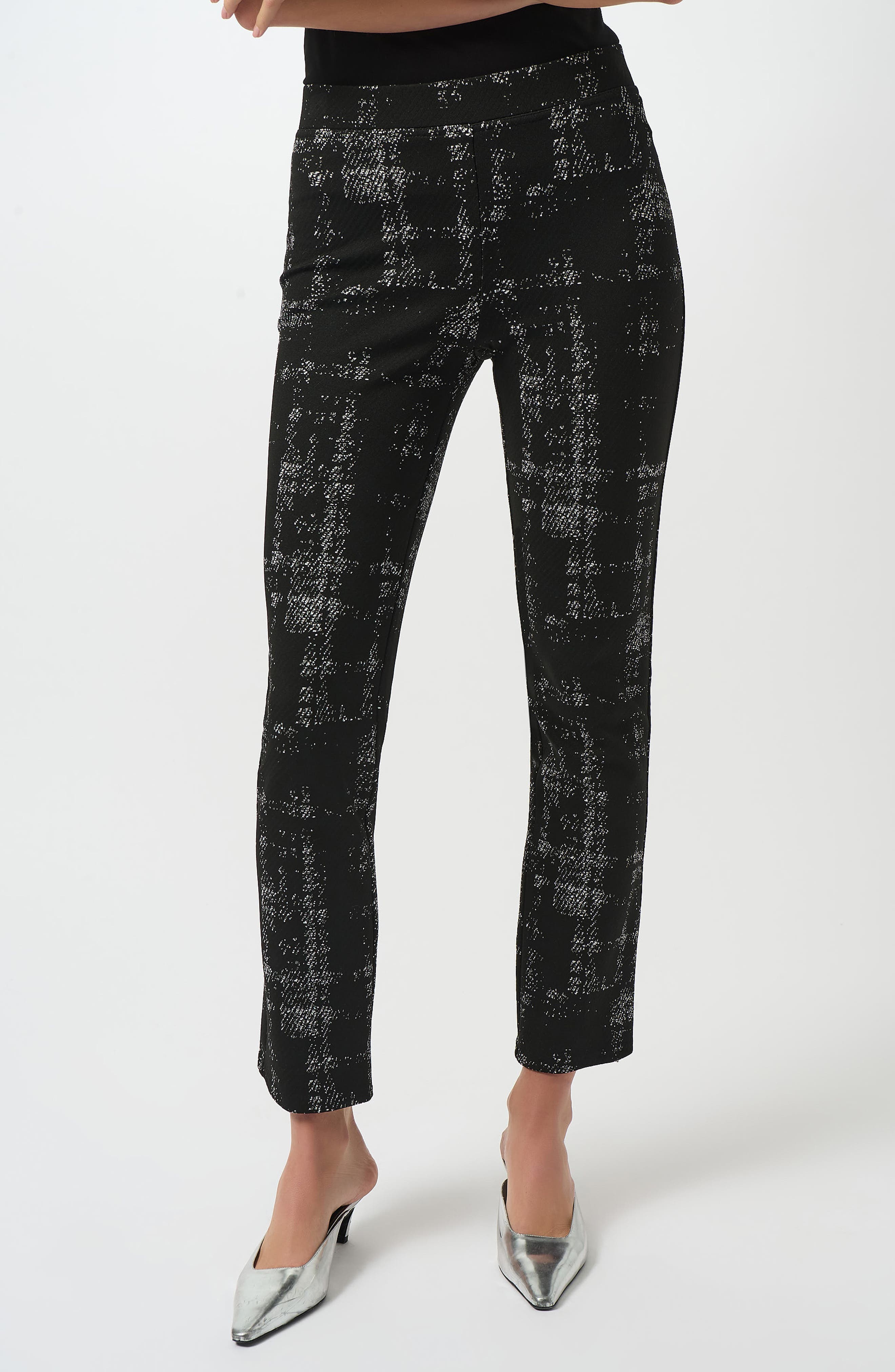 Jacquard Sweater Knit Straight Leg Pants
