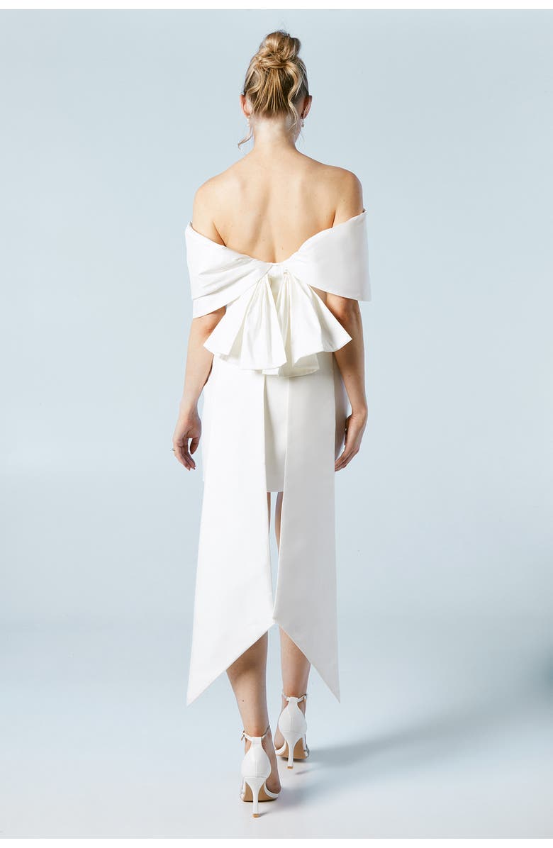 Coast Statement Bardot Mini Bridal Dress, Alternate, color, 