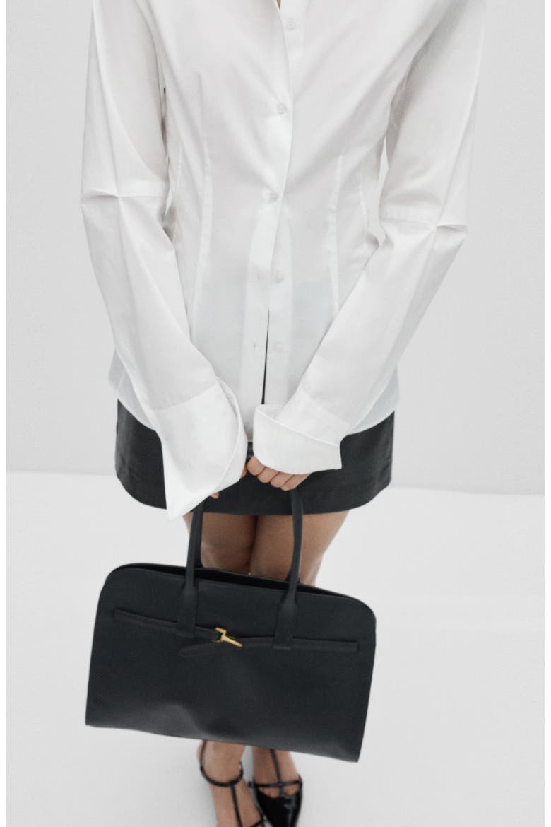 Extended Cuff Button-Up Shirt, Alternate, color, WHITE