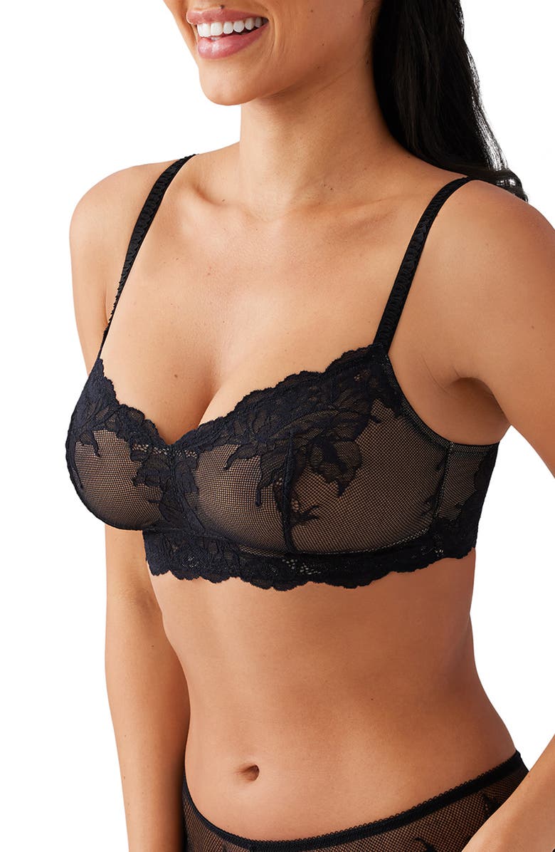 Wacoal Vivid Attraction Bralette, Alternate, color, Black