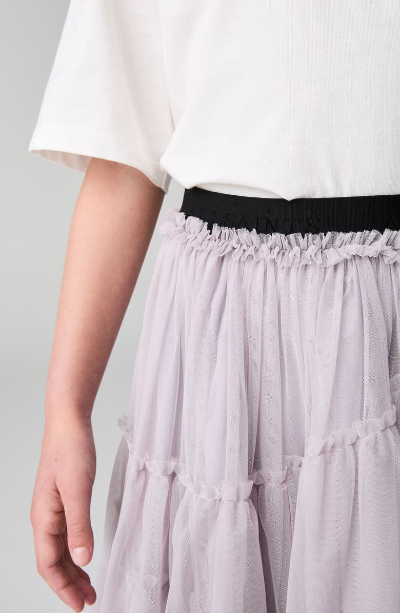 smALLSAINTS by ALLSAINTS Kids' Asymmetric Ruffle Tulle Skirt, Alternate, color, Purple