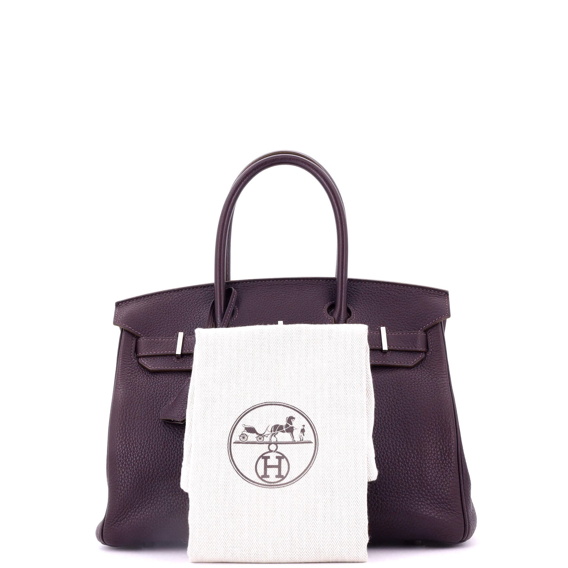 Pre-Owned Hermes Birkin Handbag Purple Togo with Palladium Hardware 30, Alternate, color, 