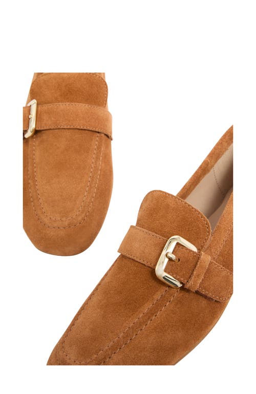 Lk Bennett Austin Oloid Buckle Loafer In Tan