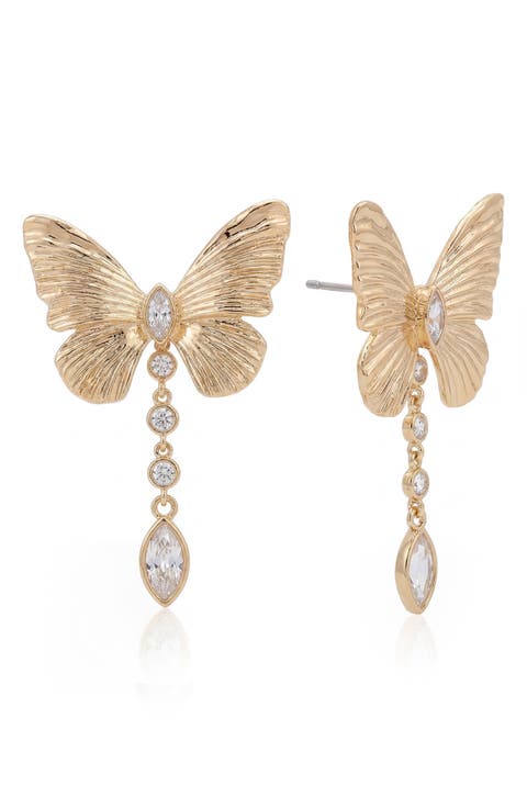 Fluttering Glow Drop Earrings