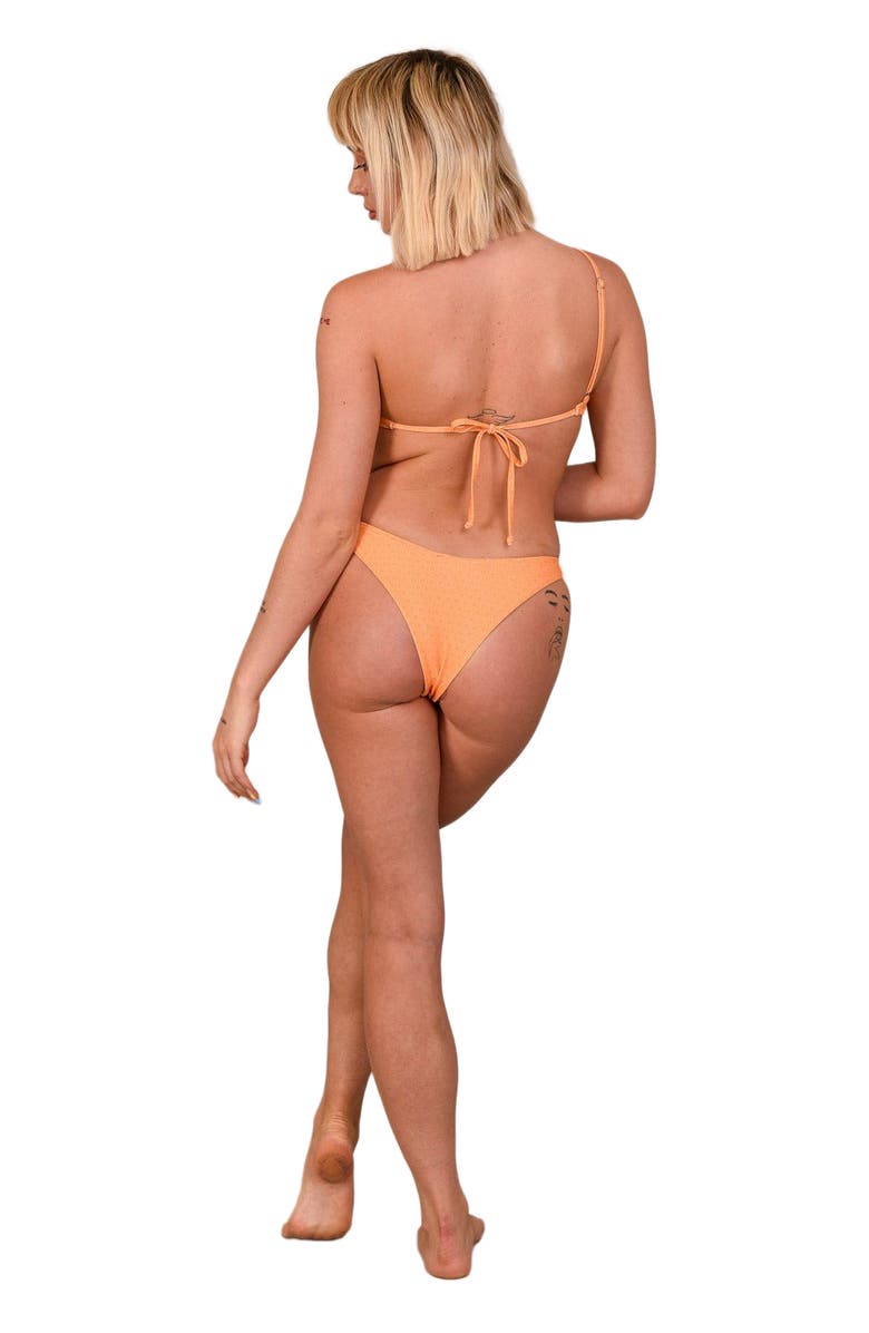 OOSC Tangerine Squeeze Cold Shoulder Bikini Top, Alternate, color, Orange