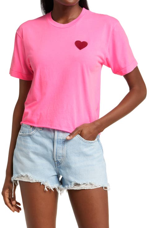 Heart Embroidered T-Shirt