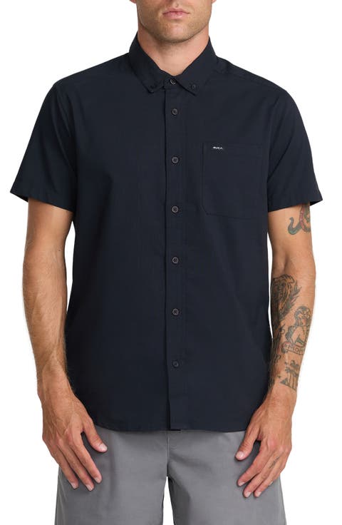 That'll Do Slim Fit Solid Short Sleeve Button-Down Shirt