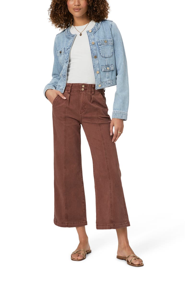 Brooklyn High Waist Crop Wide Leg Jeans, Alternate, color, VTG BRUNET
