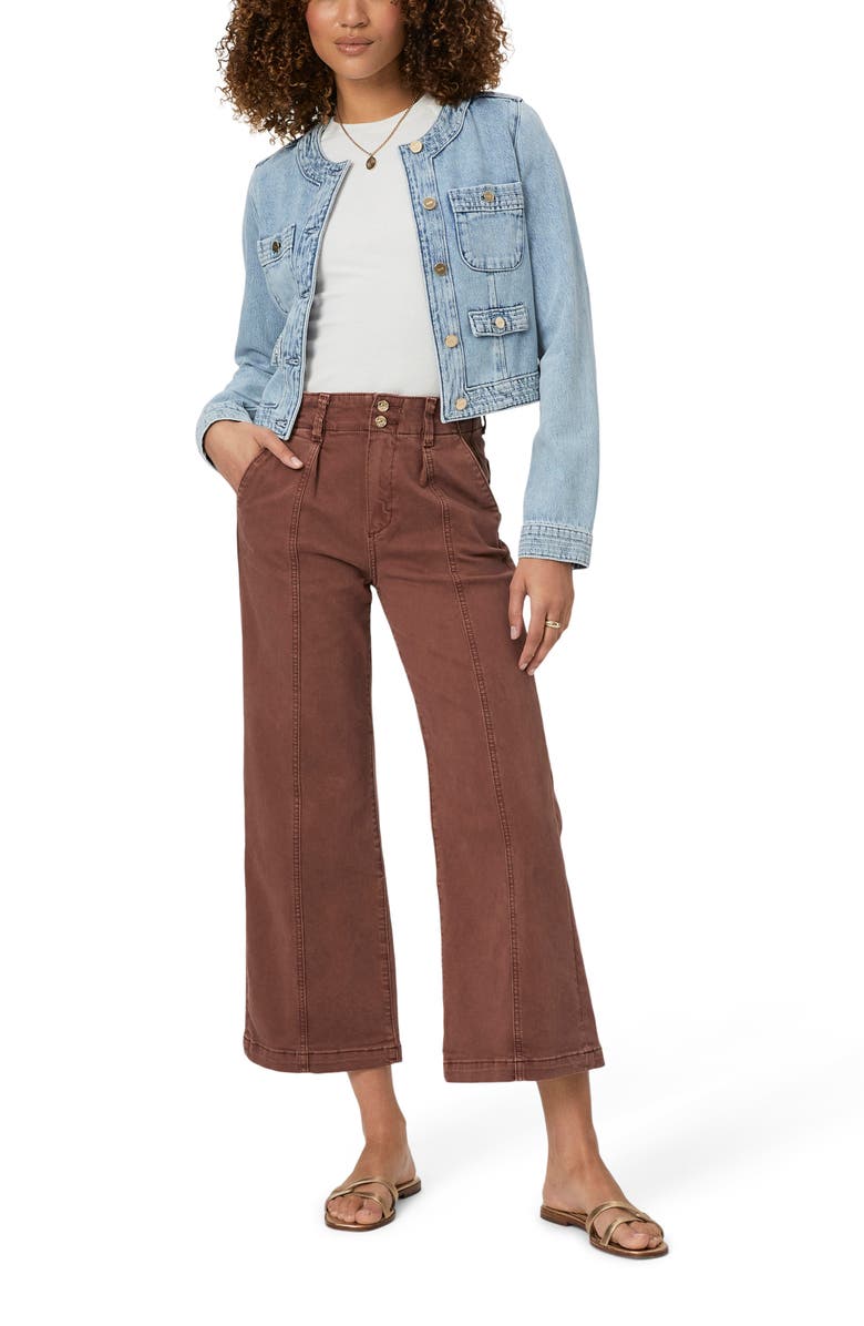 PAIGE Brooklyn High Waist Crop Wide Leg Jeans, Alternate, color, 