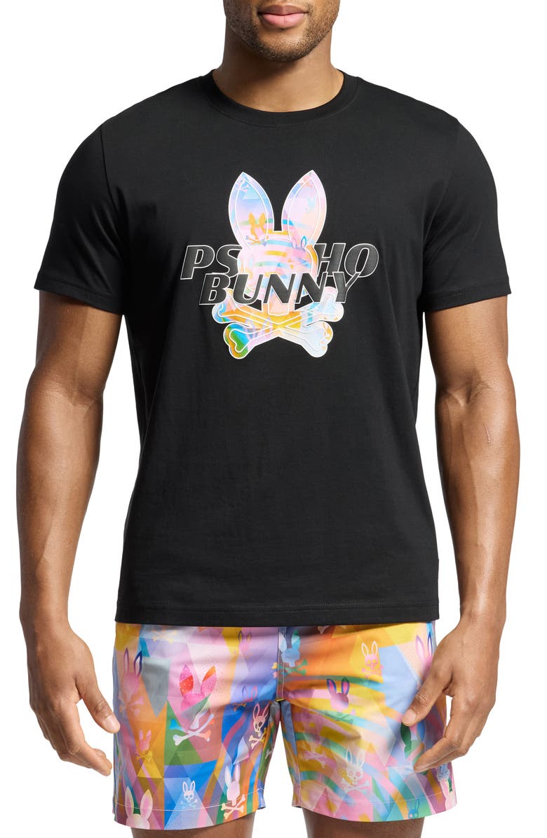 Psycho Bunny Milos Graphic T-Shirt, Main, color,