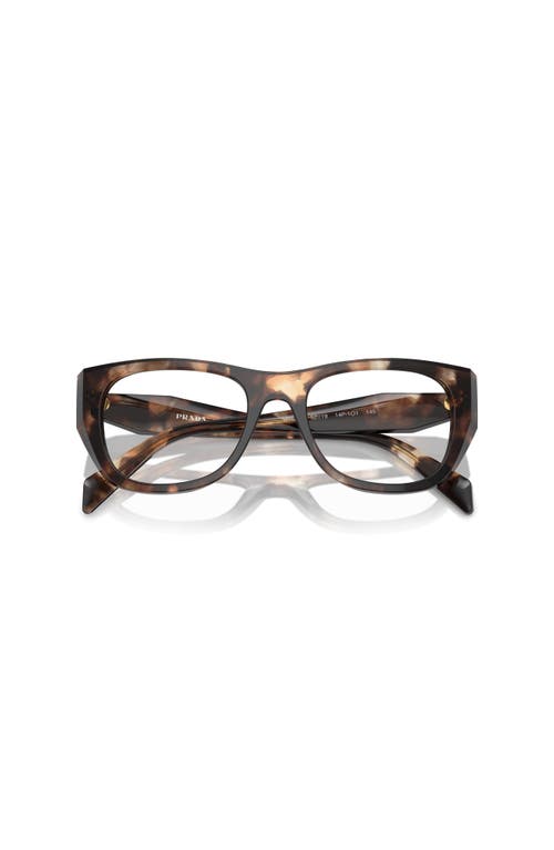 Prada 50mm Irregular Optical Glasses In Black