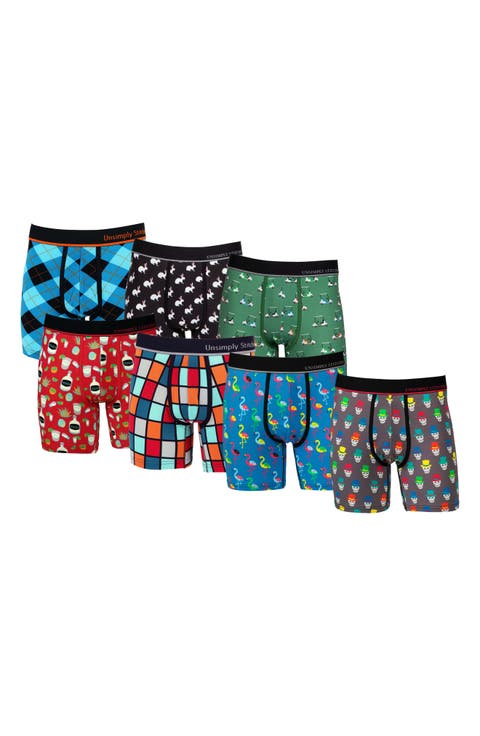 7-Pack Assorted Stretch Cotton Boxer Briefs