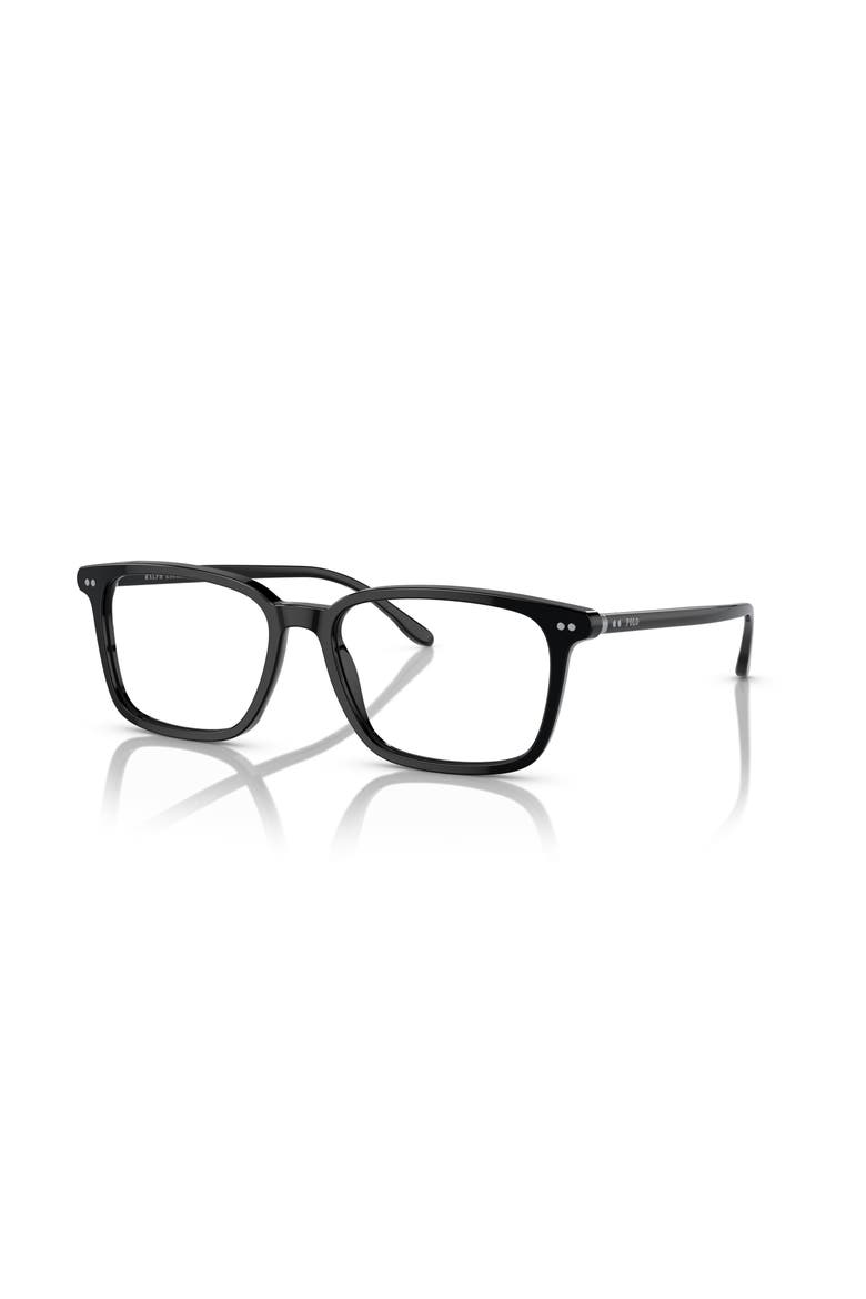 56mm Square optical glasses, Main, color, Black