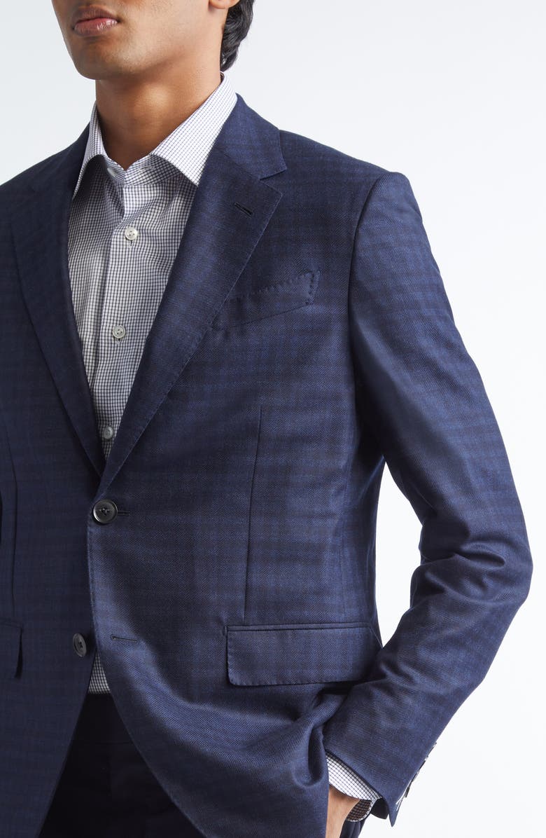 ZEGNA 15Milmil15 Microcheck Wool Sport Coat, Alternate, color, Dark Blue