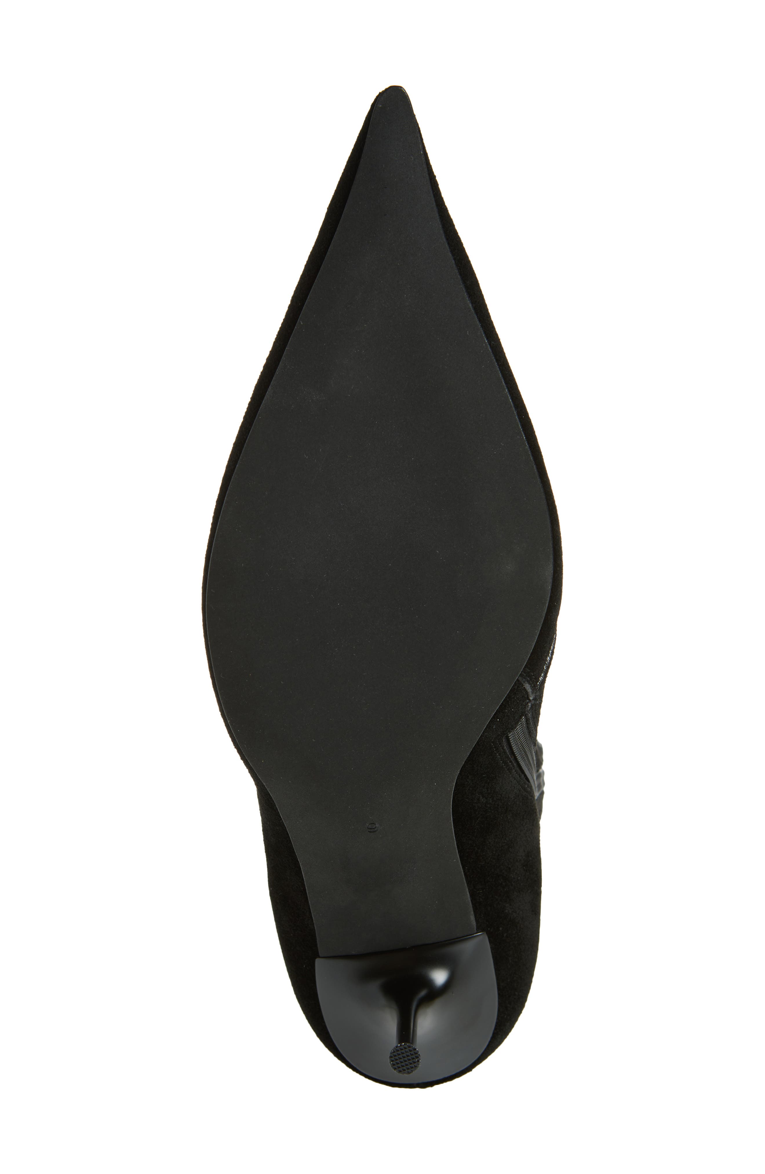 Taunting Lace-Up Leather Knee High Boot, Alternate, color, BLACK SUEDE